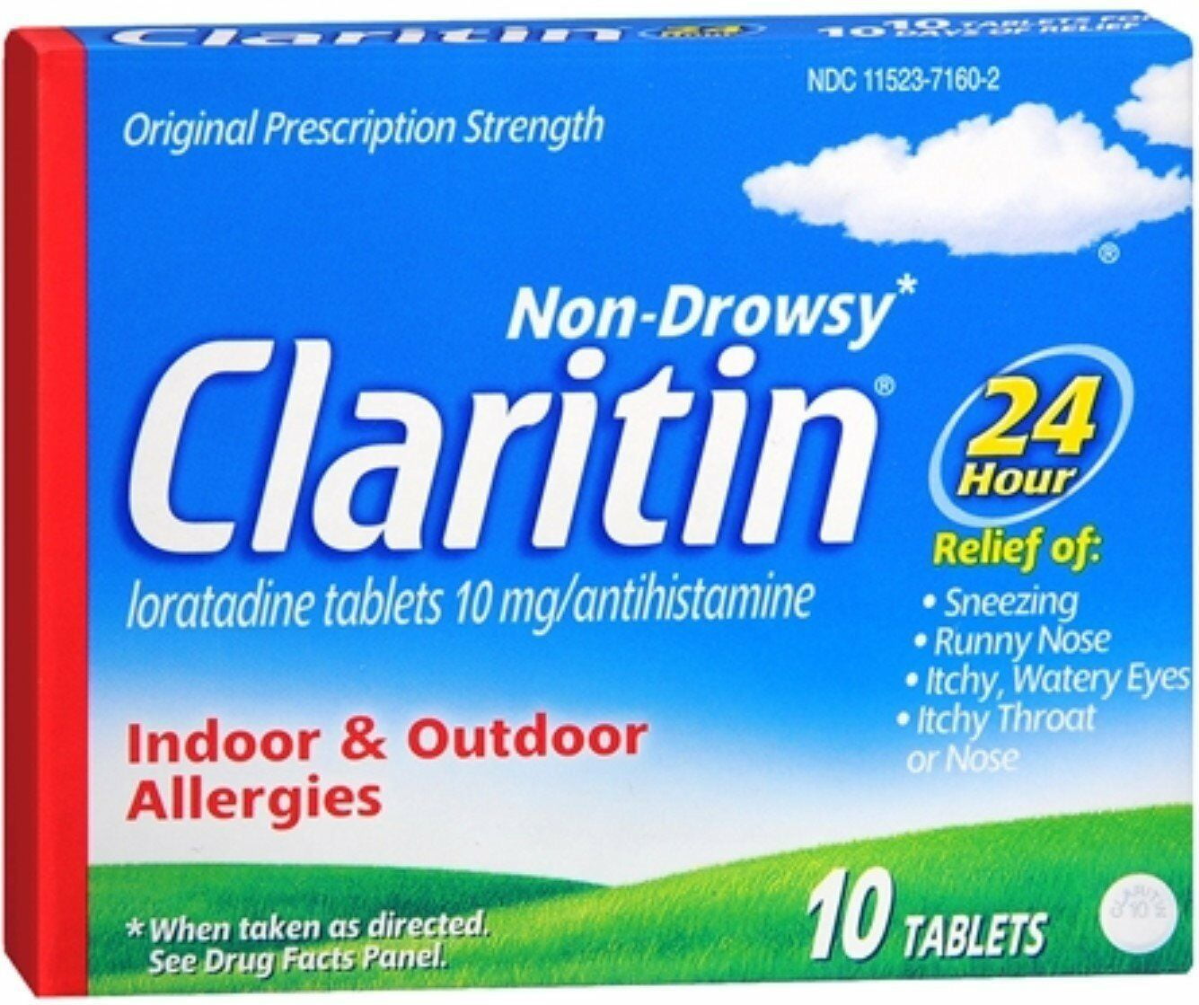 Claritin Loratadine, Indoor & Outdoor Allergies, NonDrowsy, 10 ct, 3