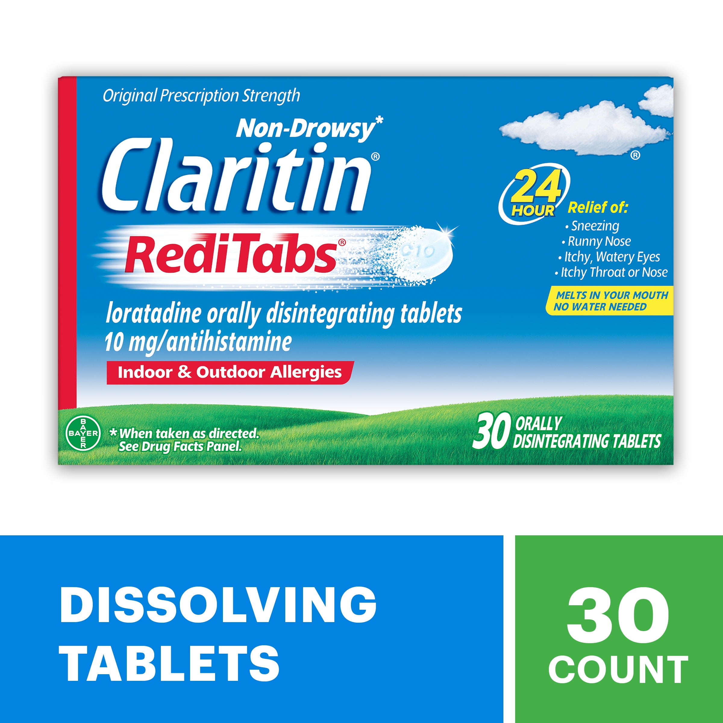 Claritin RediTabs 24 Hour Non-Drowsy Allergy Medicine, 30 Ct