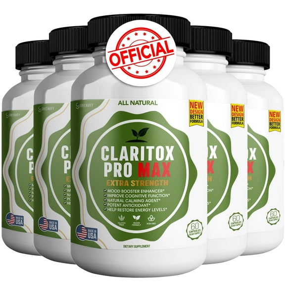 Claritox Pro Max Extra Strength Supplement for Mood Booster, Cognitive Support & Restore Energy Level (300 Capsules)