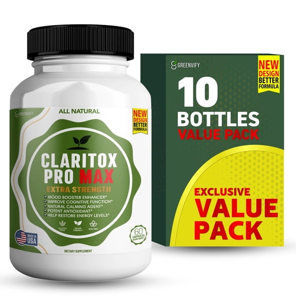 Claritox Pro Max Extra Strength Supplement for Mood Booster, Cognitive Support & Restore Energy Level