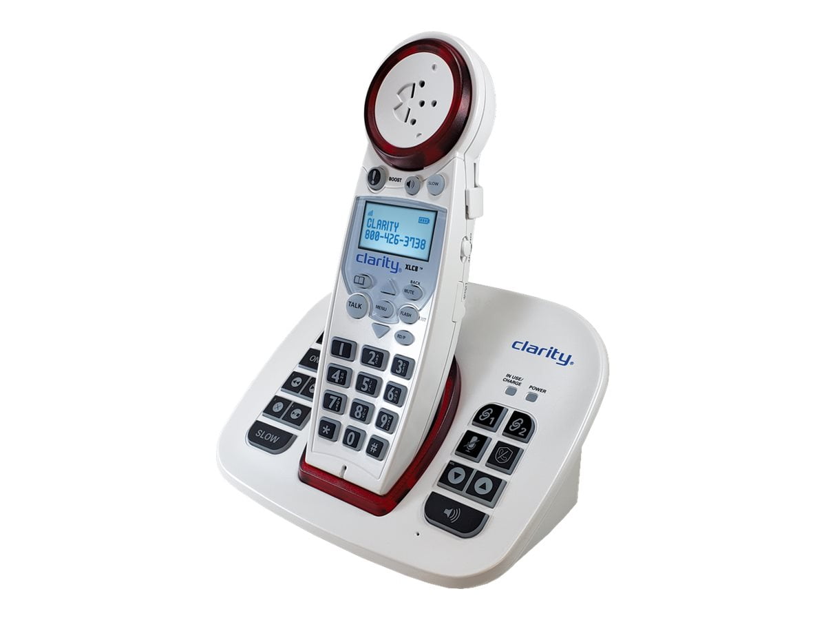 Clarity 59865.001 XLC8 DECT 6.0 Amplified Cordless Phone with Slow Talk, Call Blocker, and Answering Machine