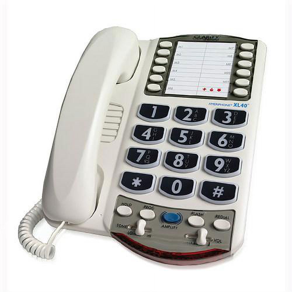 Clarity 76559.500 XL40A Corded Amplified Phone - White - image 1 of 3