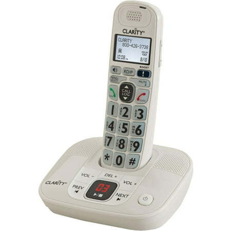 Clarity - DECT 6.0 Expandable Cordless Phone with Digital Answering System - White