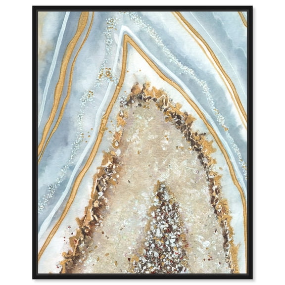 Clarity Art Mineral, Agate & Geode Wall Art Canvas Wall Art by Art Remedy, Black Floater Frame, 31" x 37"