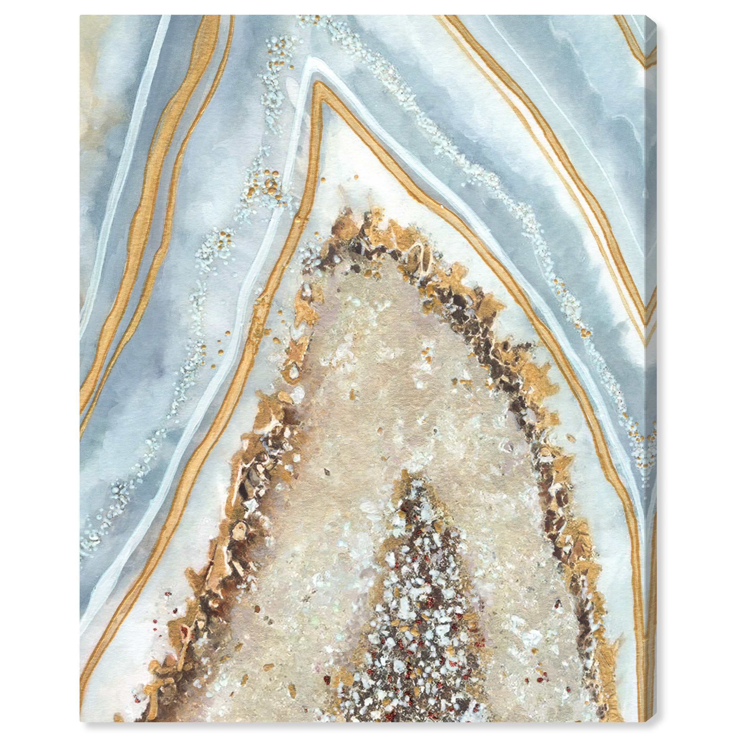 Gallery Wrapped Abstract Geode Canvas Wall Art, 16" x 20"