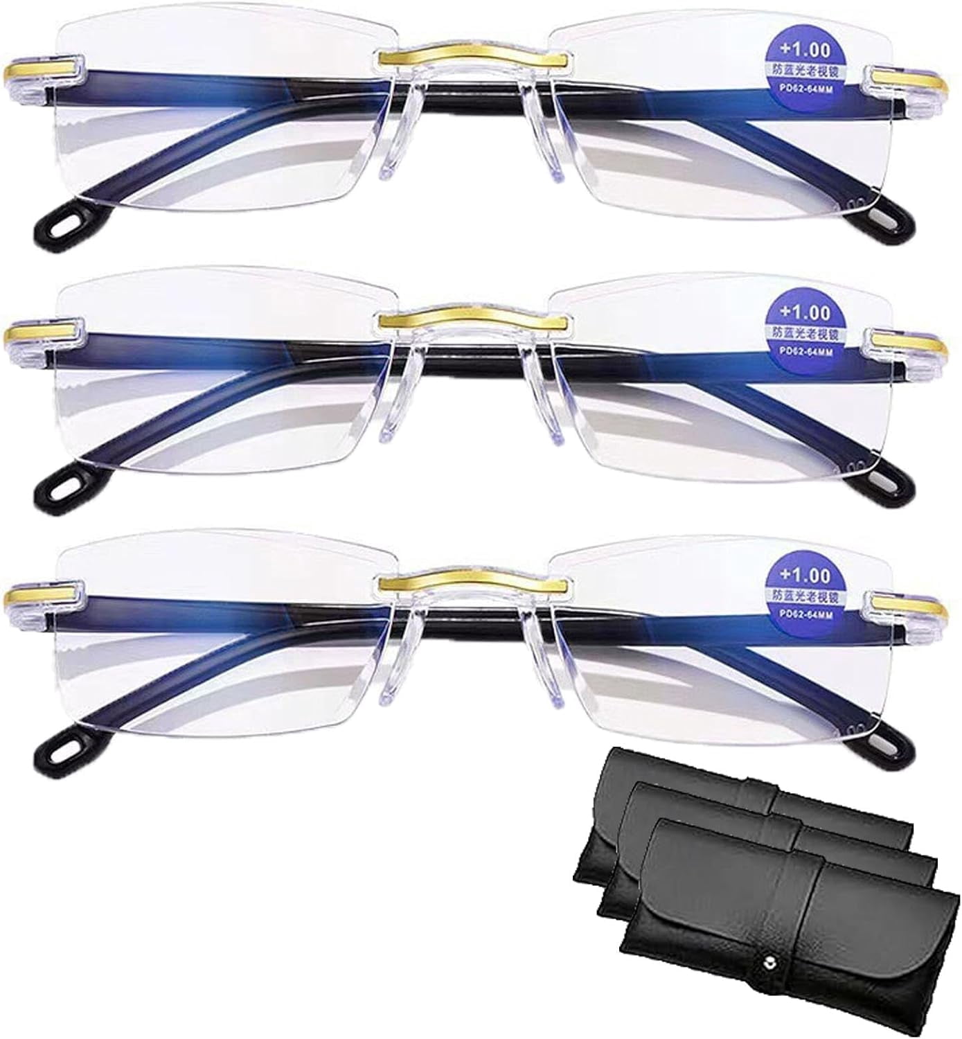 Blue Light Glasses, Automatic Adjustment Eye Glass, Anti-Glare Protection Glasses for Men/Women