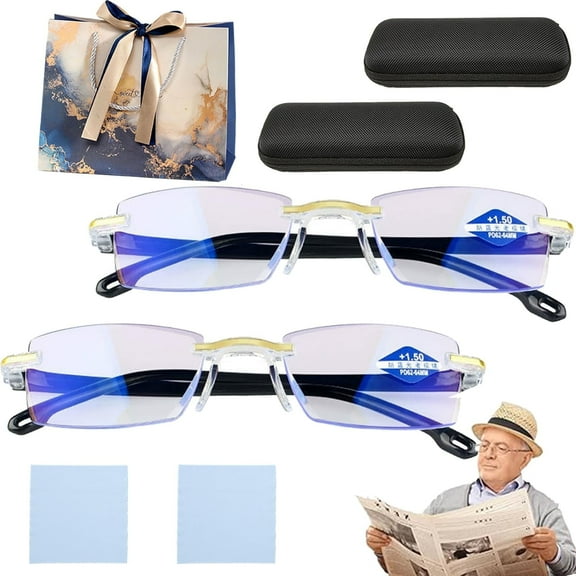 Clarity Blue Glasses Self Adjusting, Automatic Adjustment Blue Ease Optics Glasses, Anti-Glare Protection Eye Glass for Men/Women