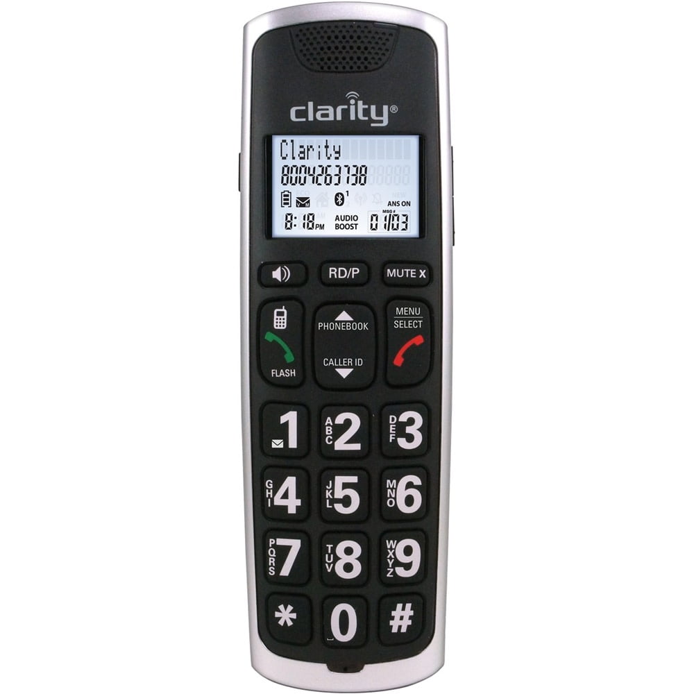 Clarity Cordless Expansion Handset, Black