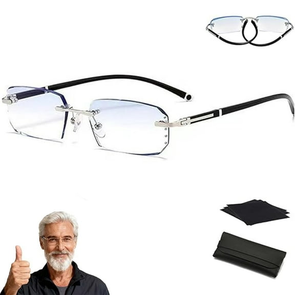 Clarity Glasses, Focus Blue Light Glasses, Adjusting Intelligent Zoom Reading Presbyopia Glasses, Anti-Blue Light Eyewear