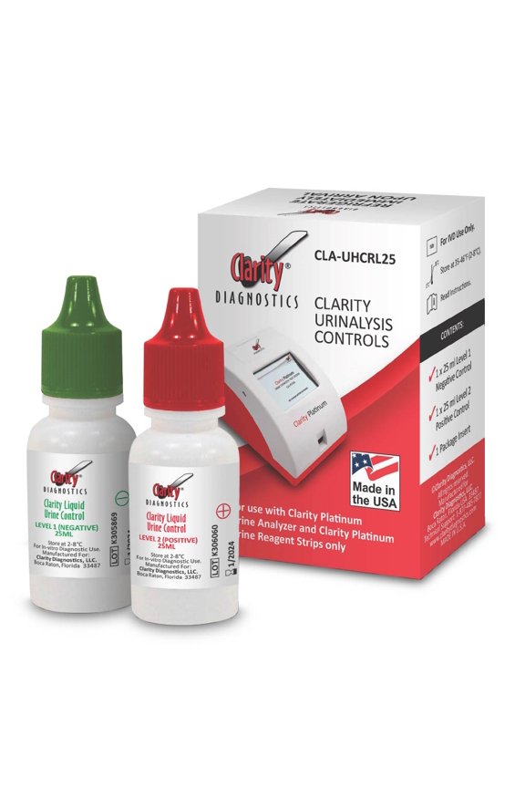Clarity Platinum Urinalysis Controls (25mL Positive & 25mL Negative)