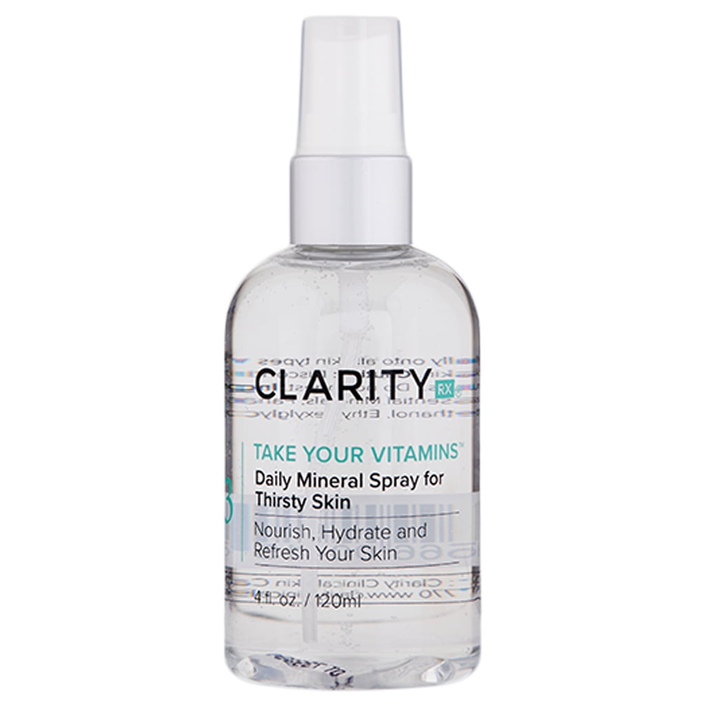 ClarityRx Take Your Vitamins, Daily Mineral Spray for Thirsty Skin, 4 fl oz (120 ml)
