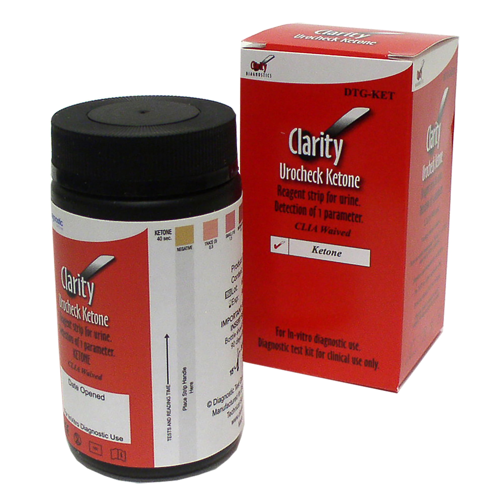 Clarity Urinalysis Ketone Test Strips (100 strips)