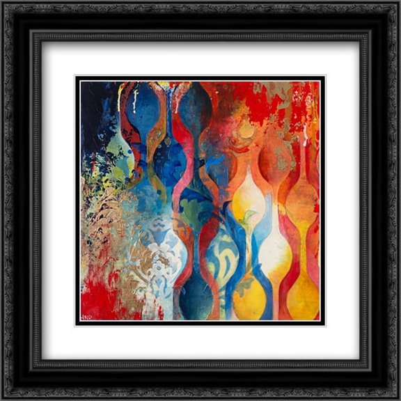 Clarity of Thought 2x Matted 20x20 Black Ornate Framed Art Print by Robinson, Heather Noel