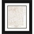 thumbnail image 1 of Clark 12x14 Black Ornate Wood Framed with Double Matting Museum Art Print Titled - Eagle Nest Quad Soil New Mexico Mines - Clark 1967, 1 of 4