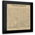 thumbnail image 1 of Clark 15x17 Black Modern Framed Museum Art Print Titled - Young County Texas - Clark 1897, 1 of 5