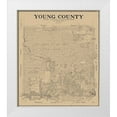 thumbnail image 1 of Clark 15x17 White Modern Wood Framed Museum Art Print Titled - Young County Texas - Clark 1897, 1 of 4
