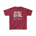 thumbnail image 1 of Clark 22 Play like girl try to keep up basketball fan Kids Cotton Tee, 1 of 2