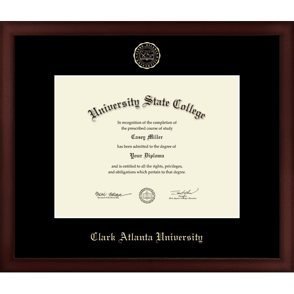 Clark Atlanta University Diploma Frame, Document Size 11" x 8.5"
