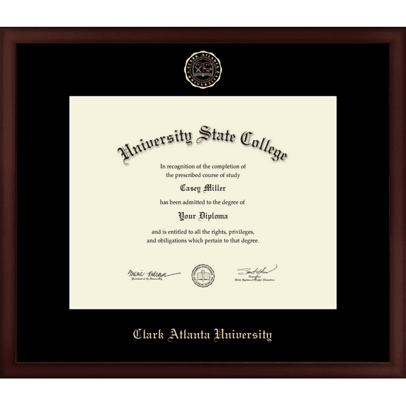 Clark Atlanta University Diploma Frame, Document Size 15" x 12"