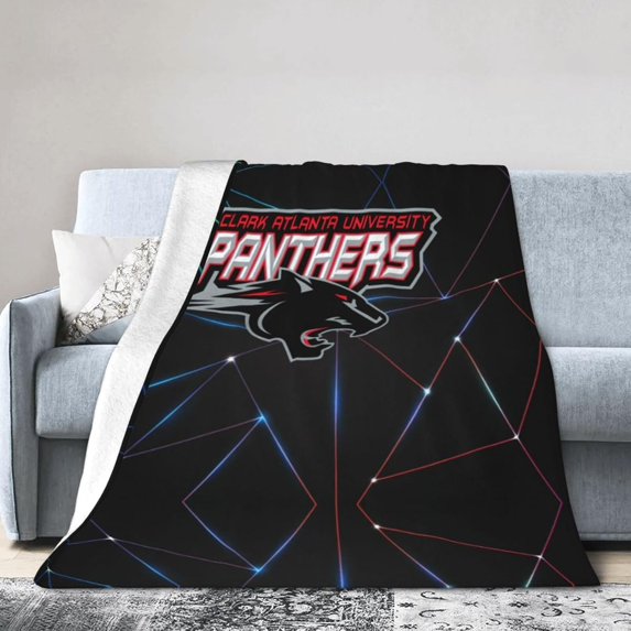 Clark Atlanta University Logo Fleece Blanket, Very Soft Microfiber Flannel Blanket for Couch Warm and Cozy for All Seasons
