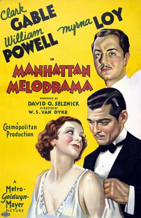 Clark Gable William Powell Myrna Loy Canvas Art - (18 x 24)