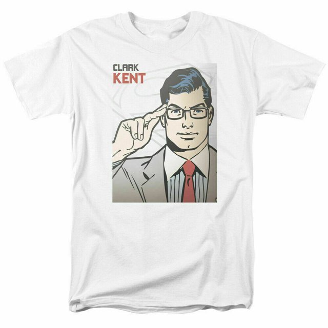 Clark Kent Cover Superman T Shirt Licensed Comic Book Movie Tee White