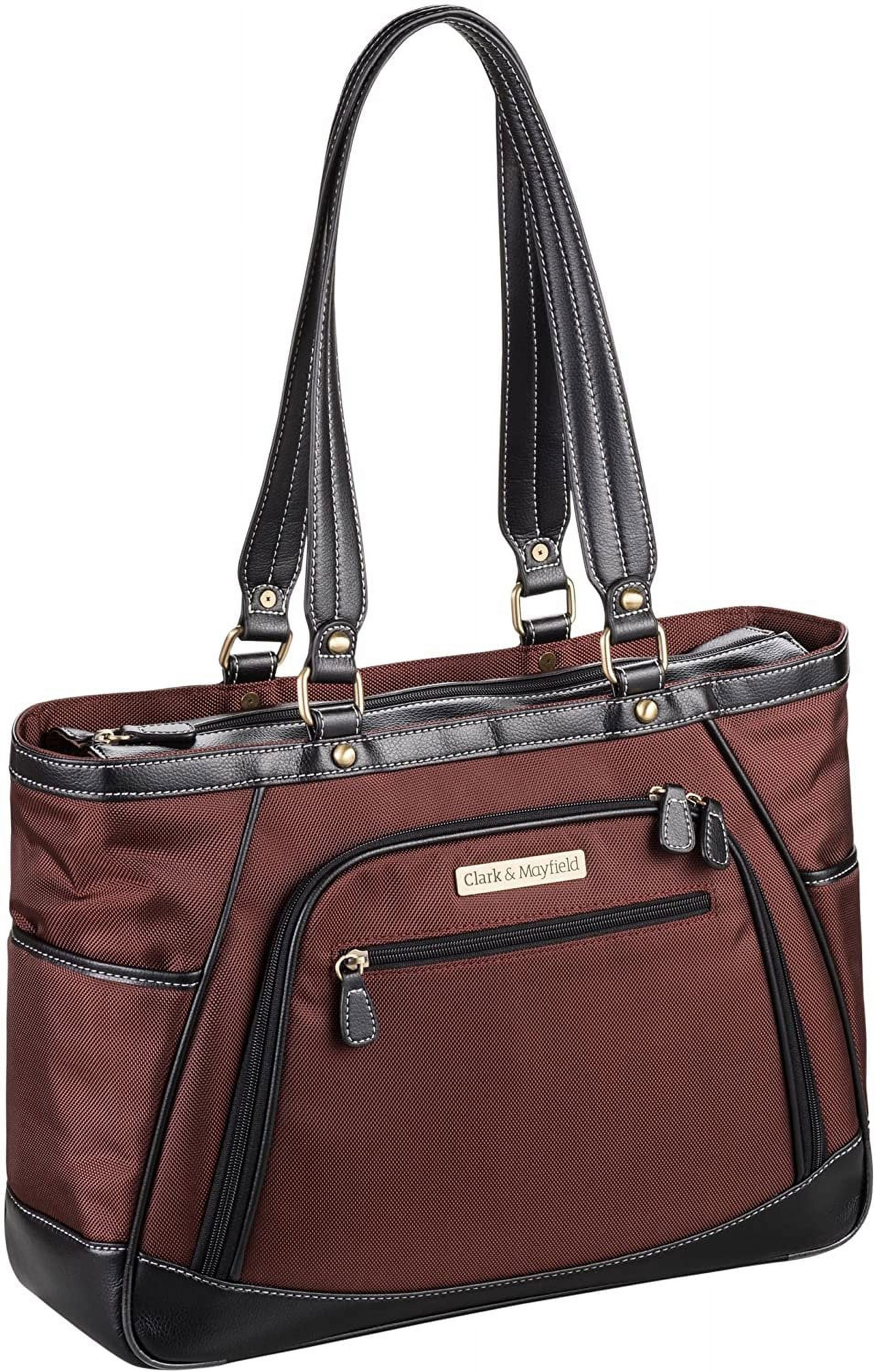 Clark & Mayfield Sellwood Metro Laptop Handbag 15.6" Bordeaux Brown - image 1 of 7