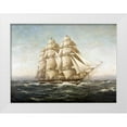thumbnail image 1 of Clark, Myron 24x19 White Modern Wood Framed Museum Art Print Titled - U.S.S. Constitution, 1 of 4