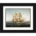 thumbnail image 1 of Clark, Myron 32x25 Black Ornate Wood Framed with Double Matting Museum Art Print Titled - U.S.S. Constitution, 1 of 4