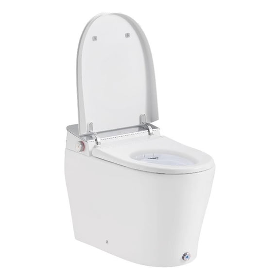 Clarke 1.28/0.92 GPF Dual-Flush Hands-Free Smart Bidet Toilet with Built-in Tank