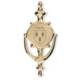 thumbnail image 1 of Clarke Irish Coat of Arms Brass Door Knocker, 1 of 1