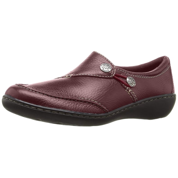 Clarks 26063066: Women's Ashland Lane Q Burgundy Slip-On Loafer