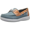 thumbnail image 1 of Clarks 26132055W: Women's Jocolin Vista Blue Grey Boat Shoes (7.5 W US Women), 1 of 1