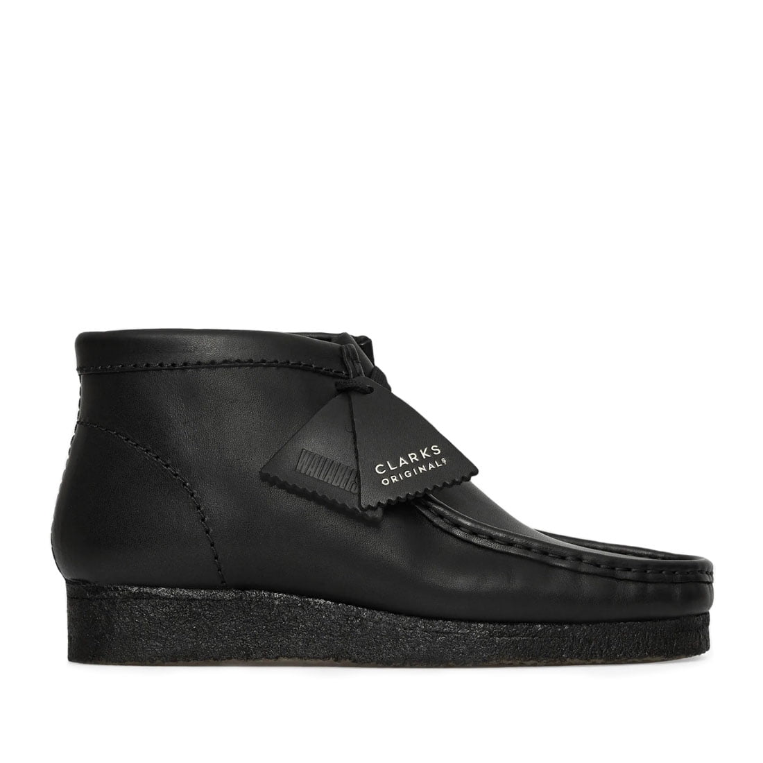 Clarks Men's Wallabee Boots 26155512 Black Leather - Walmart.com