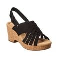 thumbnail image 1 of Clarks 26178025: Women's Giselle Ivy Wedge Sandal, Black Nubuck, 1 of 5