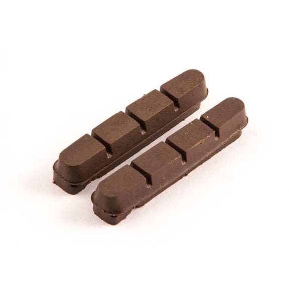 Clarks 52mm Replacement Bike Brake Pads For Carbon Rims Brown