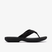 Clarks Cloudsteppers Womens Breeze Gem Black Flip Flops
