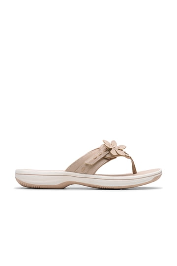 Clarks Women's Breeze Sea Flip Flops, Black, 39 EU : Clarks