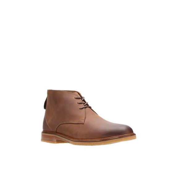 Clarks Clarkdale Barra Chukka - Dark Tan Leather