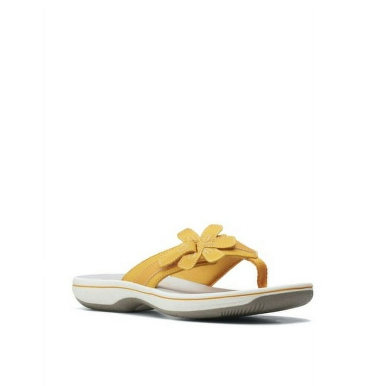 Clarks Clarks Womens Cloudsteppers B Golden Yellow Synthetic 6M Walmart