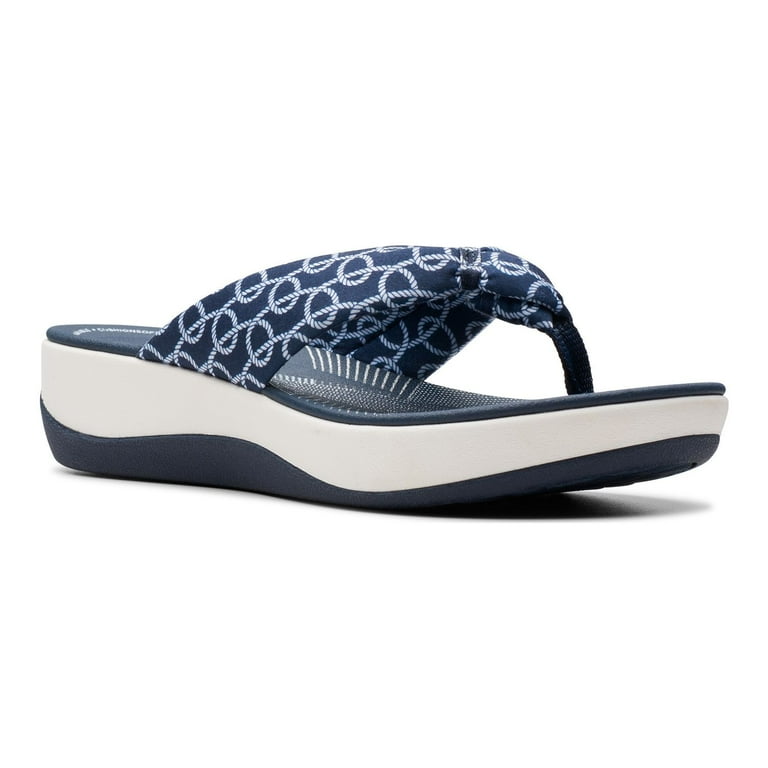 Clarks Cloudsteppers Arla Glison Women s Sandals Color Indigo Print Size 11 Walmart