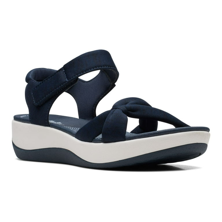 Clarks Cloudsteppers Arla Shore Women s Sandals Color Navy Size 7 Walmart