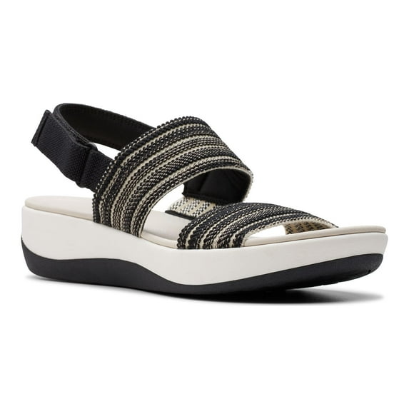 Clarks® Cloudsteppers Arla Stoll Women's Sandals Color: Black Combi Size: 6