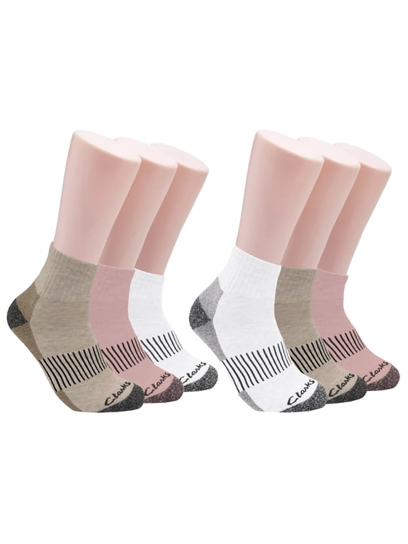 Women's Multicolor Cushioned Quarter Socks, 6 Pack