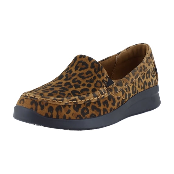Clarks Ellowyn Lux Women's Loafers & Slip-Ons Leopard Print Size 10 W