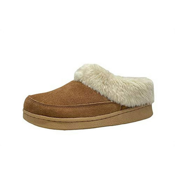 Clarks Faux Fur Lined Clog Slippers Warm Cozy Indoor Outdoor Plush Slippers