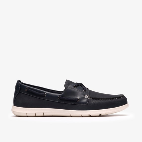 Clarks Mens Flexway 2Eye Slip-Ons,Boat Shoes