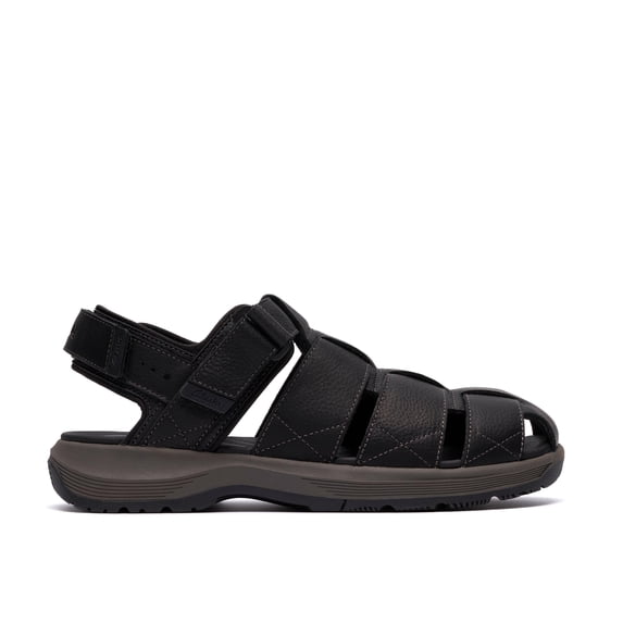 Clarks Guideview Cove Leather - Mens Open Toe Slide Sandals