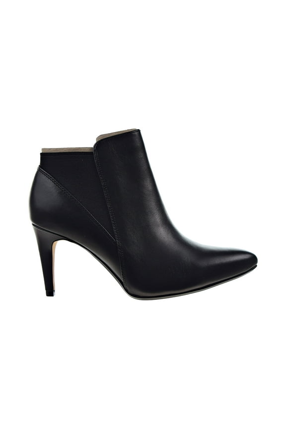 Laina Violet Women's Ankle Boots Black Leather Shoes 26139487