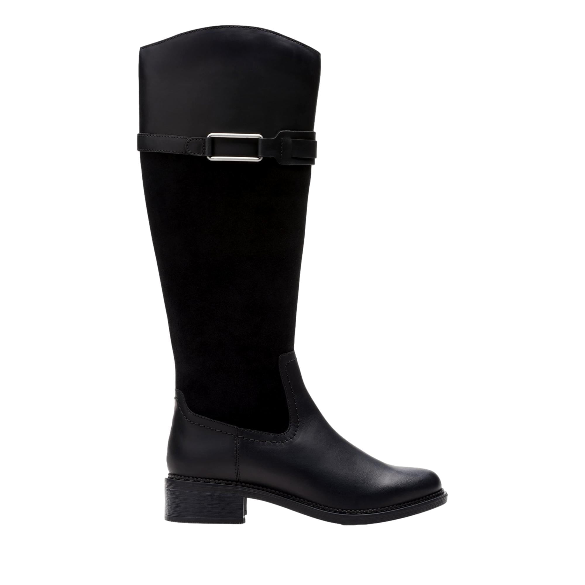 (取寄) クラークス レディース メイ カーリー Clarks women Clarks Maye Carly Black Leather Clarks-Maye-Carly-Black-